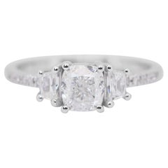 Dazzling 1.30ct Diamonds Ring in 18k White Gold - IGI Certified