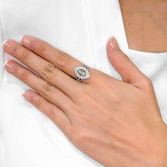 Dazzling 1.39ct Halo Diamond Ring in 18K White Gold