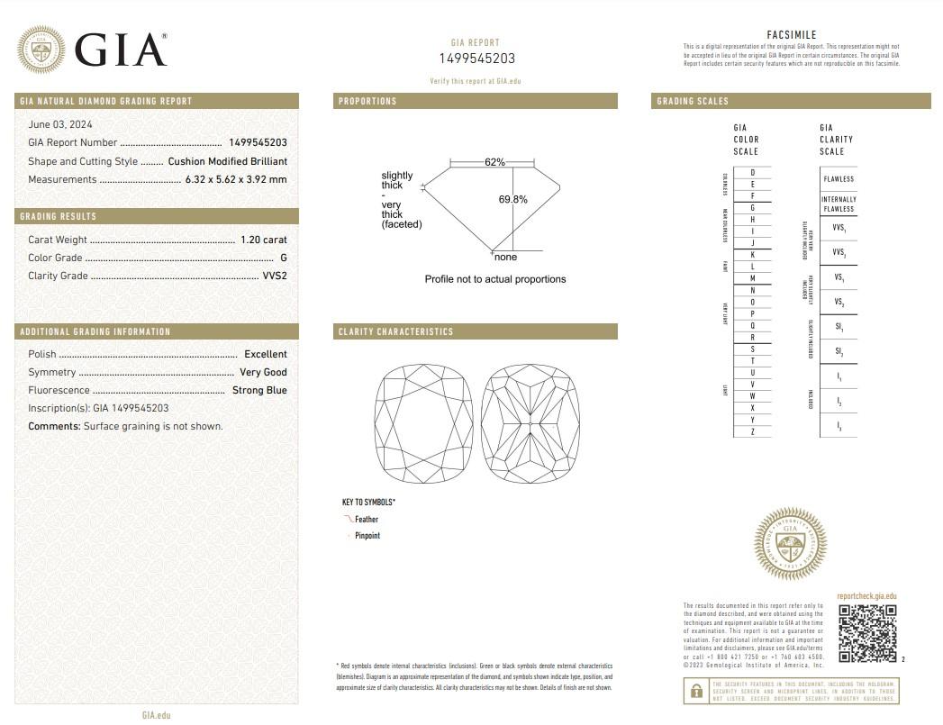Éblouissante bague pavée de diamants 1,40 carat en or jaune 18 carats, certifiée GIA Pour femmes en vente