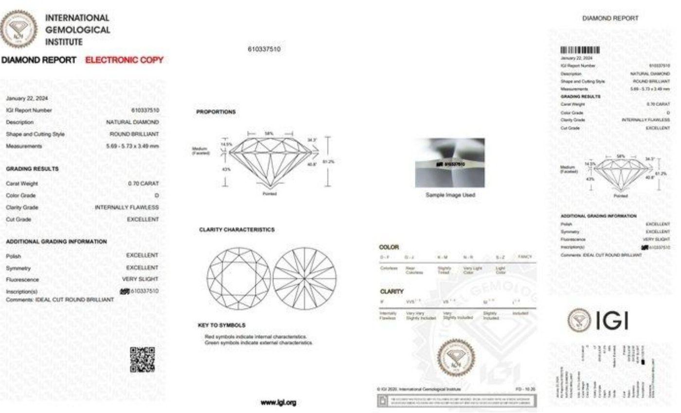 Glänzende 1,41ct runde Brillant-Diamant-Ohrstecker im Angebot 4