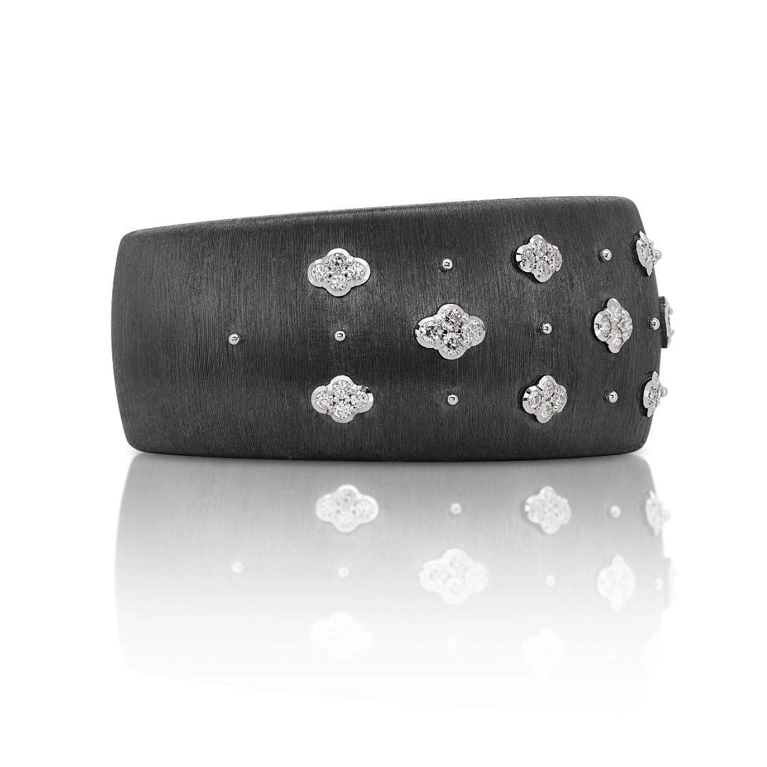 Deslumbrante Pulsera de Diamantes Redondos de Corte Brillante de 1,48 ct Corte redondo en venta
