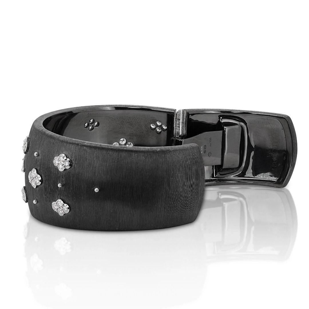 Deslumbrante Pulsera de Diamantes Redondos de Corte Brillante de 1,48 ct en venta 1