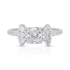Dazzling 1.49ct Diamonds Ring in 18k White Gold - GIA Certified