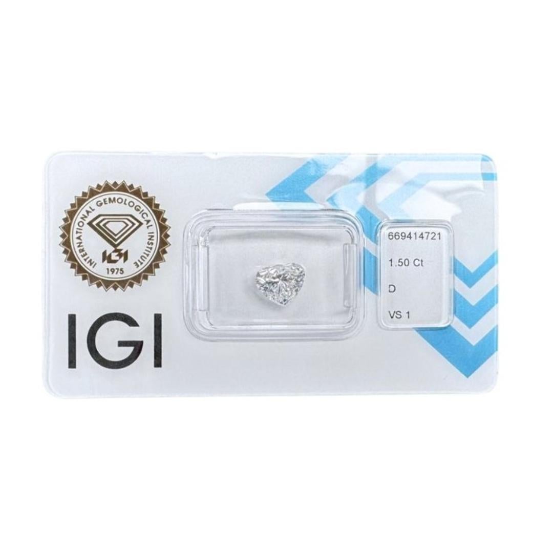 Dazzling 1.50ct Double Excellent Ideal Cut Heart-Shaped Diamond - IGI Certified

Discover unparalleled brilliance with this exquisite 1.50-carat heart-shaped diamond, perfect for any jewelry setting. Featuring a double excellent ideal cut, this