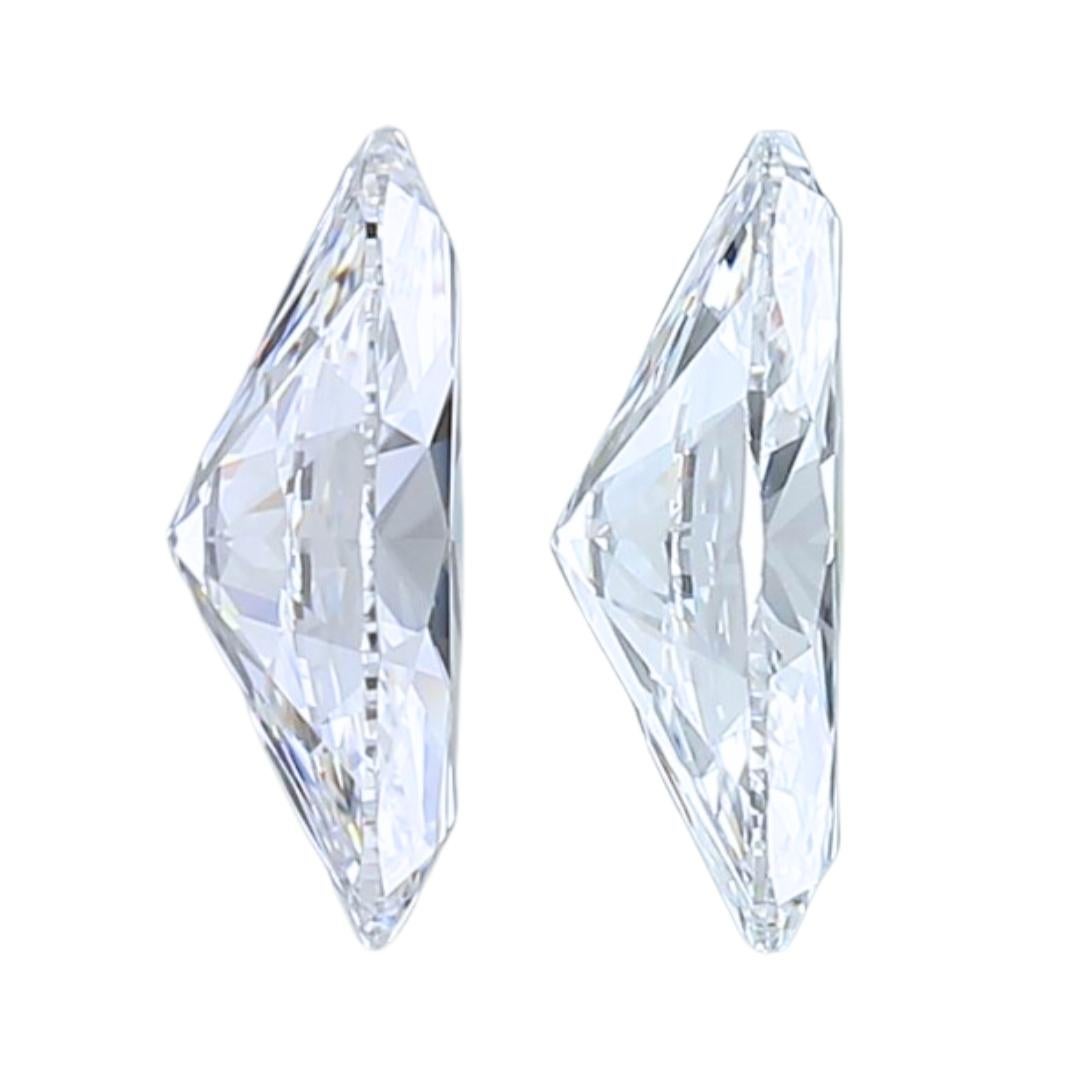 Abbagliante coppia di diamanti a forma di marquise con taglio ideale doppio eccellente da 1,50 carati In condizioni Nuovo in vendita a רמת גן, IL