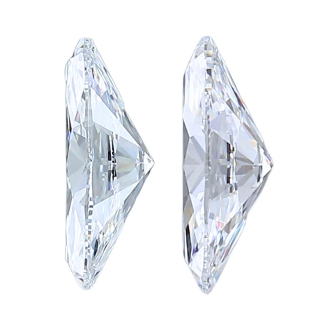 Donna Abbagliante coppia di diamanti a forma di marquise con taglio ideale doppio eccellente da 1,50 carati in vendita