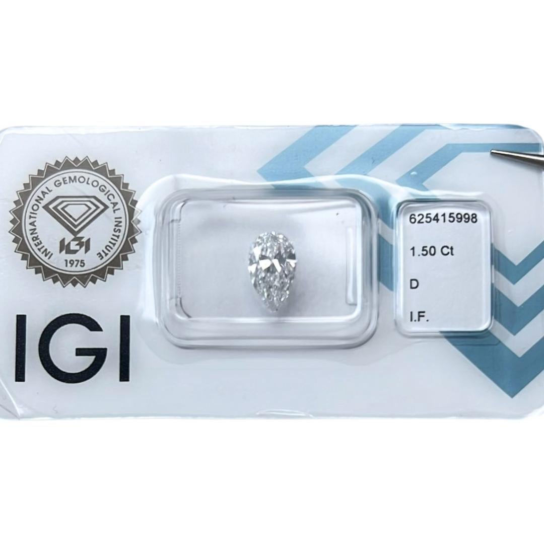 Schillernder 1,50ct Idealschliff birnenförmiger Diamant - IGI-zertifiziert - Spitzenqualität Dif 

Entdecken Sie den Gipfel der Perfektion mit diesem exquisiten birnenförmigen Diamanten, der beeindruckende 1,50 Karat wiegt. Sein fachmännischer