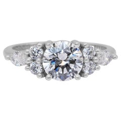 Dazzling 1.51ct Diamonds Ring in 14k White Gold - GIA Certified