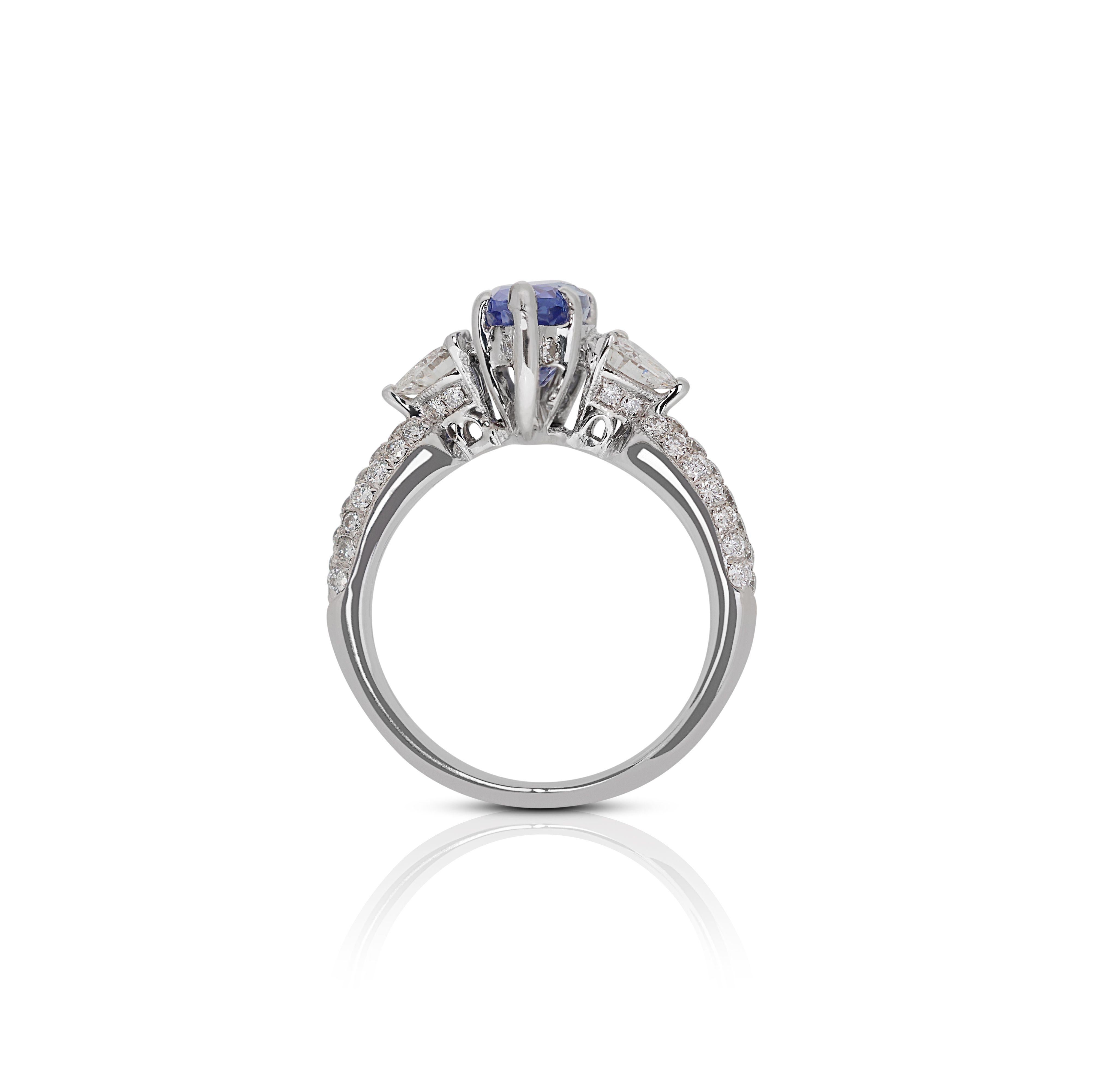 Dazzling 1.52 Tanzanite Engagement Ring For Sale 1