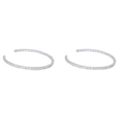 Dazzling 1.71ct Diamond Hoop Earrings