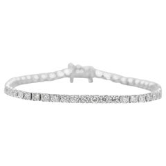 Tennisarmband aus 18 Karat Weißgold mit schillernden 1,75 Karat natürlichen Diamanten