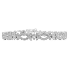 Dazzling 1.76ct Natural Diamond Link Bracelet in 18K White Gold