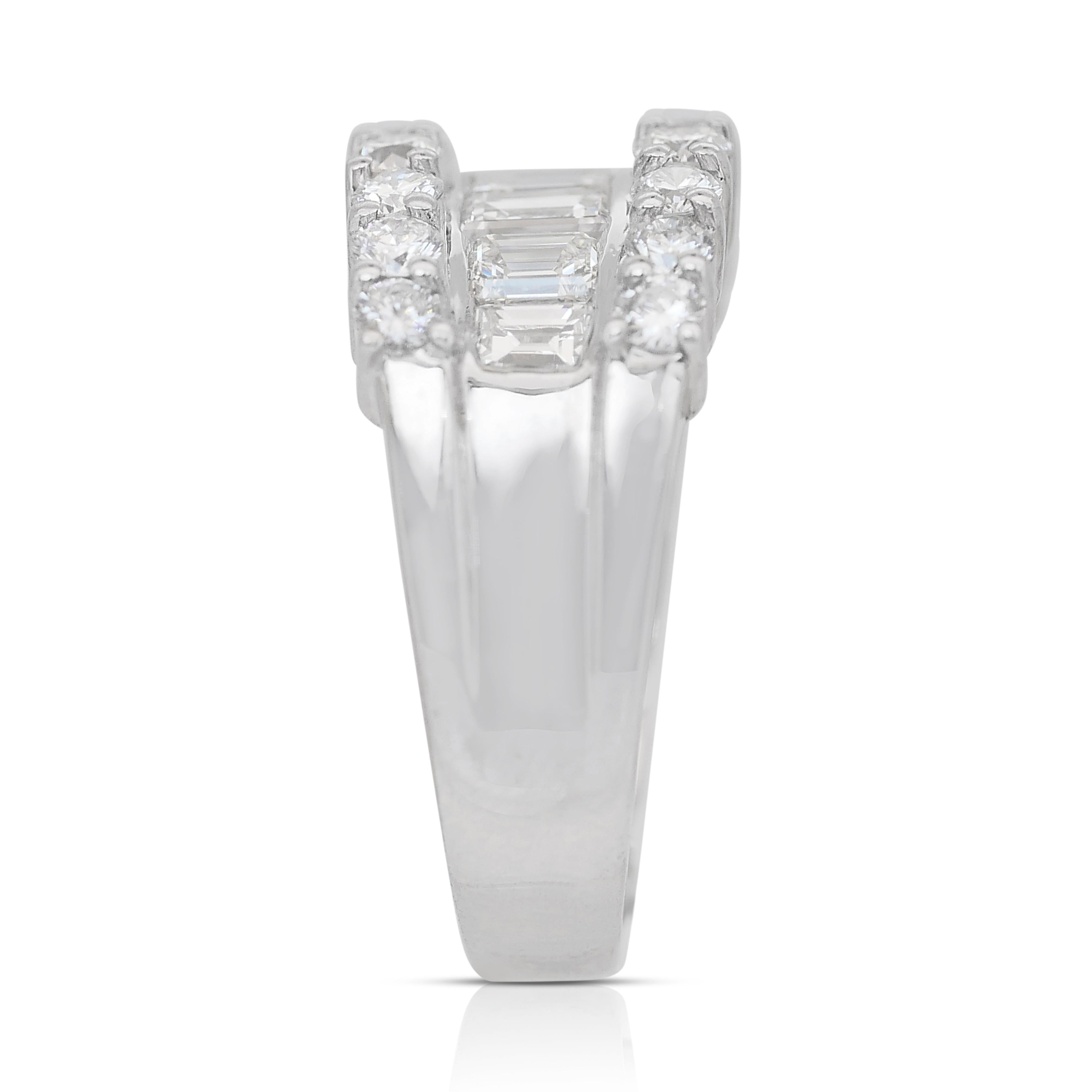Dazzling 1.80ct Diamonds Cluster Ring in 18k White Gold - IGI Certified 3
