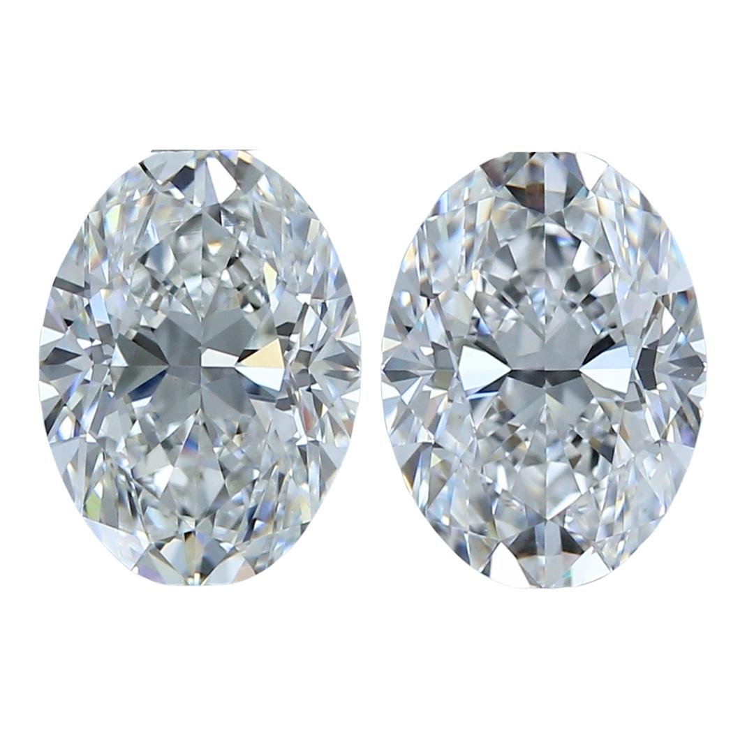 Dazzling 1.81ct Ideal Cut Pair of Diamonds - GIA Certified  For Sale 3