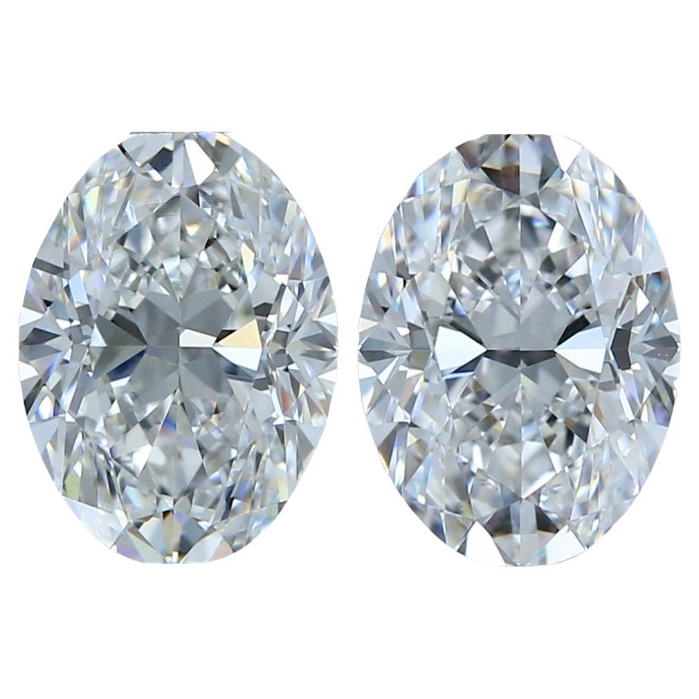 Dazzling 1.81ct Ideal Cut Pair of Diamonds - GIA Certified  For Sale