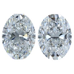 Éblouissante paire de diamants taille idéale de 1,81 carat, certifiée GIA 