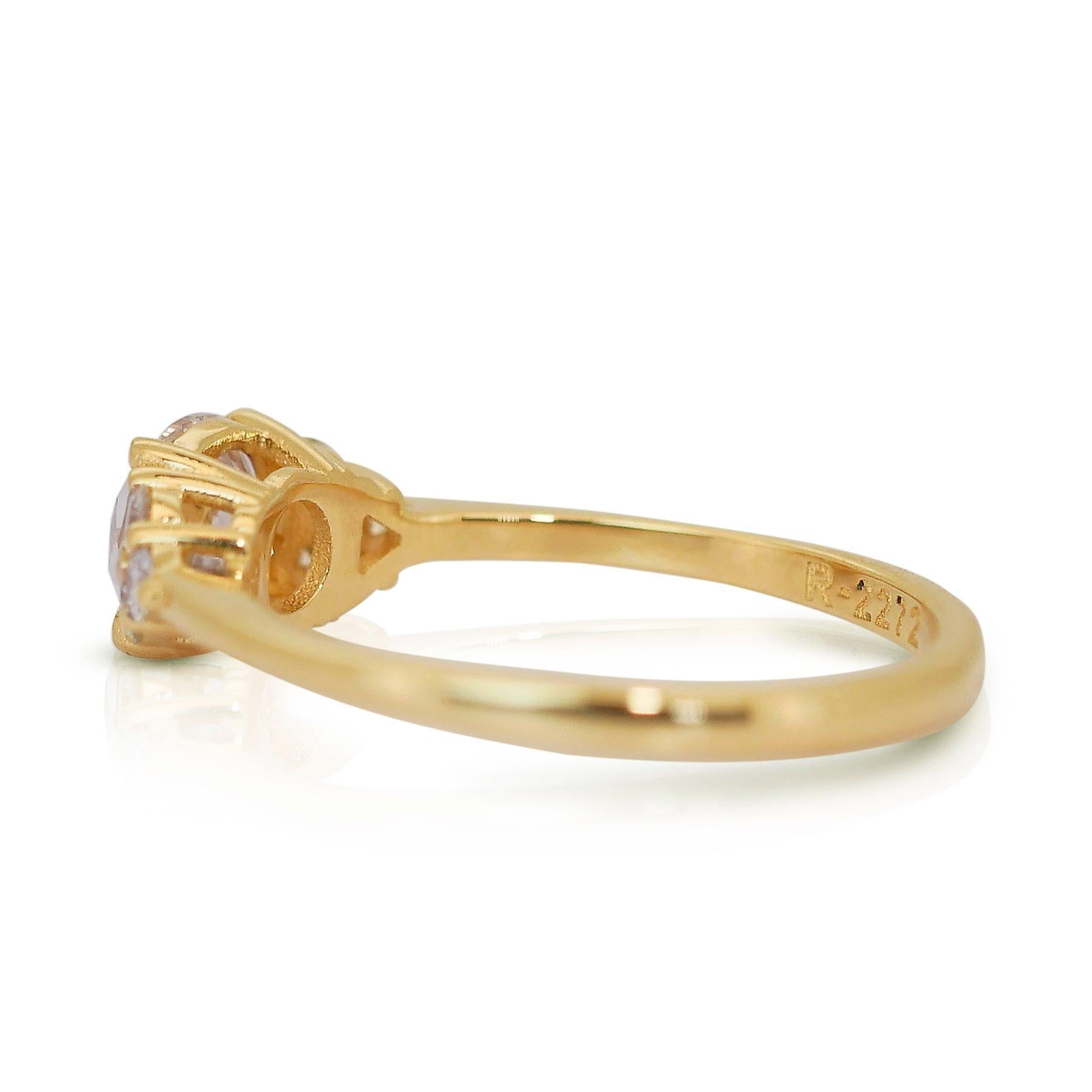 Dazzling 1.88 ct Triple Excellent Ideal Cut Diamonds Pave Ring in 18k Yellow Gold - GIA Certified 

Experience unparalleled brilliance with this breathtaking diamond pavé ring, crafted in luxurious 18k yellow gold. At its center lies a remarkable
