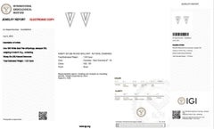 Sophisticated 1.03ct Natural Diamond Drop Earrings in 18K White Gold