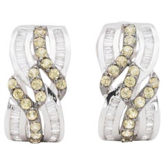 Dazzling 18K White Gold Earrings with 2.30 Ct Natural Diamonds