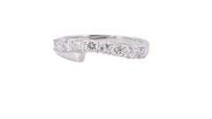 Dazzling 18k White Gold Half Eternity Ring w/ 0.65 Carat Natural Diamonds