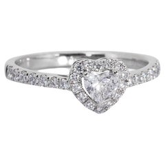 Dazzling 18K White Gold Pave Ring w/ 0.55 ct Natural Diamonds IGI Certificate