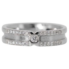 Dazzling 18K White Gold Ring with 0.17 Ct Natural Diamonds