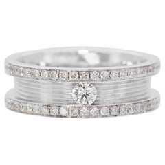 Dazzling 18K White Gold Ring with 0.55 ct Natural Diamonds