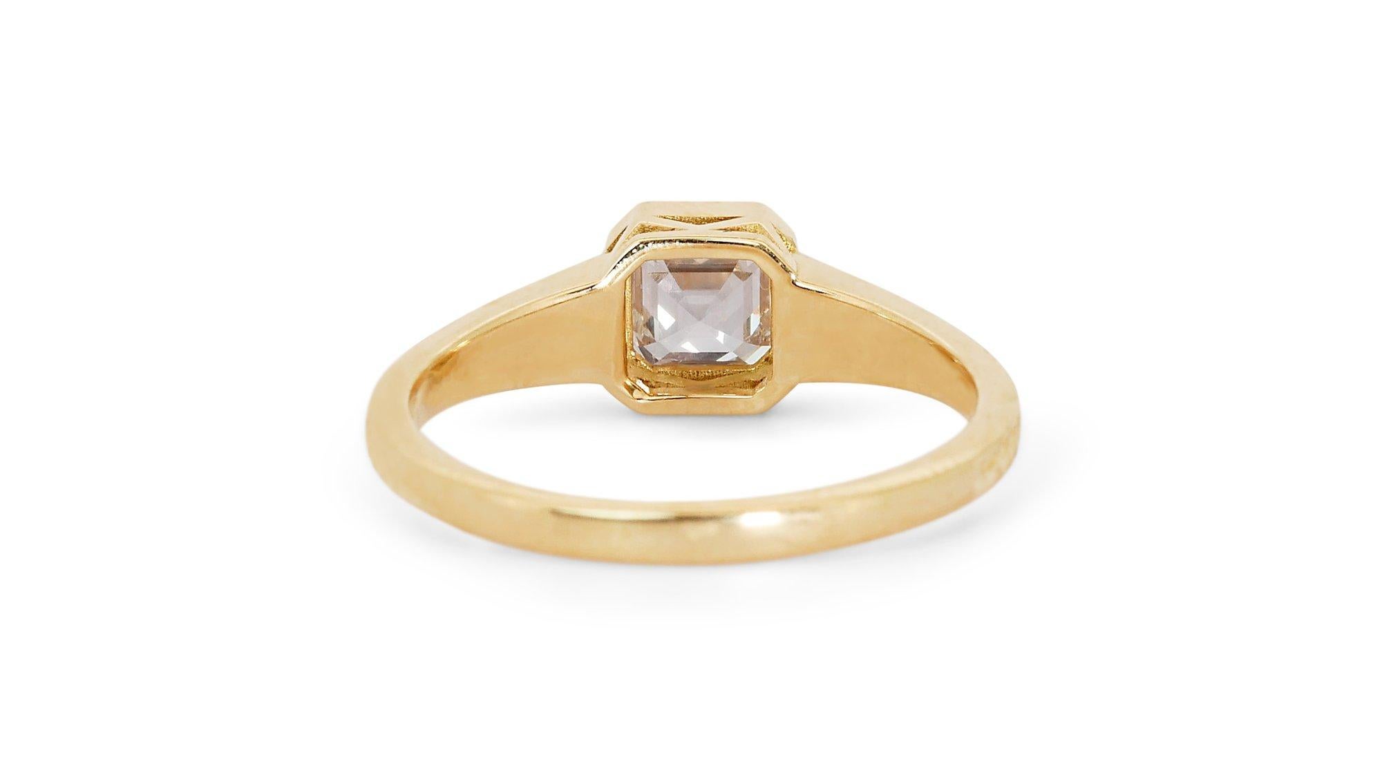 Dazzling 18K Yellow Gold Natural Diamond Vintage Ring w/1.05 Carat - GIA  1
