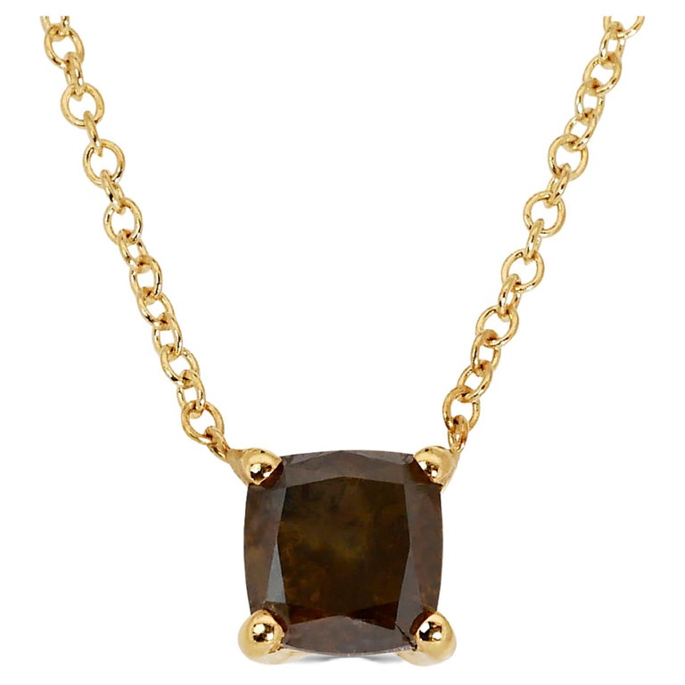 0.15 Carat Natural Diamond Key Necklace Pendant 14 Karat Yellow Gold Chain  For Sale at 1stDibs