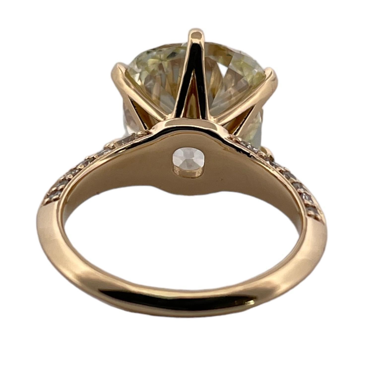 Old Mine Cut 18K Yellow Gold Ring Adorned with 10.08 Carat Natural Diamonds retail $460000 For Sale