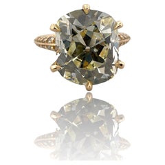 Dazzling 18K Yellow Gold Ring Adorned with 10.08 Carat Natural Diamonds