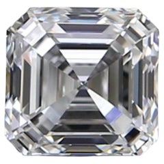 Dazzling 1pc Diamond w/ 0.53 ct Asscher G IF GIA Certificate