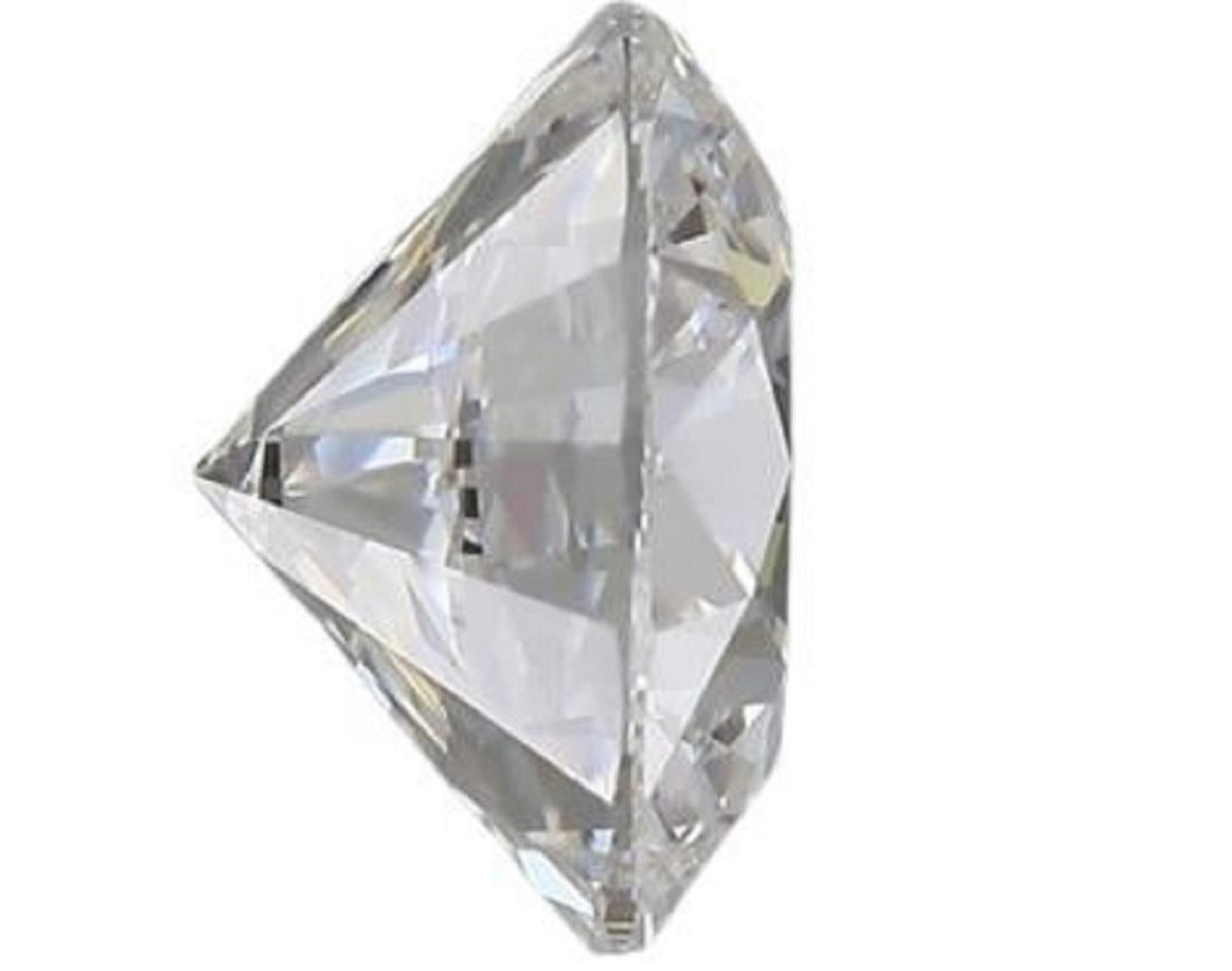 Round Cut Dazzling 1pc Flawless Natural Diamond with 0.71 ct Round D IF IGI Certificate