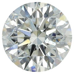 Dazzling 1Pc Natural Diamond w/ 0.50 Carat Round Brilliant F SI2 GIA Certificate