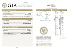 Dazzling 1pc Natural Diamond W/ 0.73 Carat Round Brilliant F If Gia Certificate