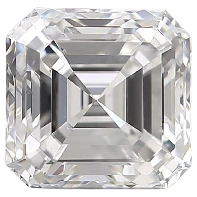 Dazzling 1pc Natural Diamond with 0.77 Carat Asscher Cut F SI1 GIA Certificate For Sale