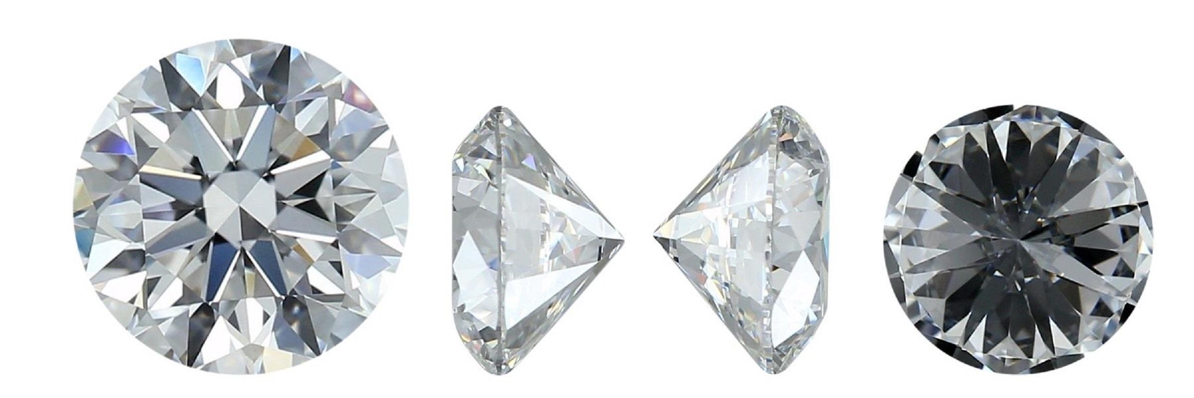 Brilliante 1 pièce Diamant naturel avec 0,91 ct rond brillant G IF Certificat GIA en vente 1