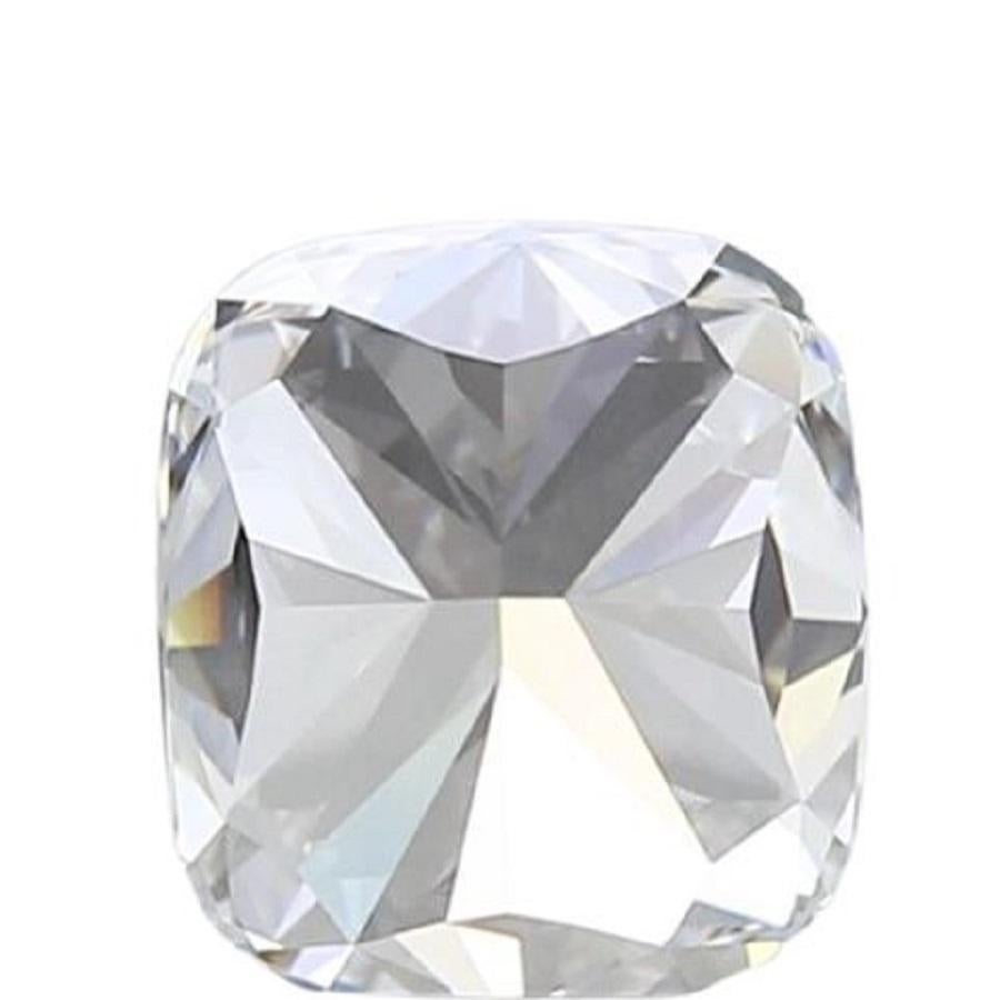 Éblouissant 1 pièce diamant naturel avec coussin de 1,00 carat certifié GIA F VVS2 Unisexe en vente