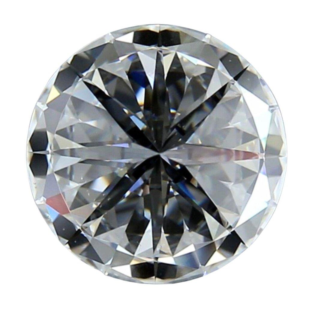 Brilliante 1pc Diamant naturel avec 1.02 ct Round Brilliant D VS2 Certificat GIA en vente 1