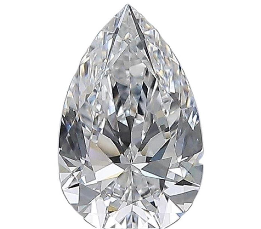 Pear Cut Dazzling 1pc Natural Diamond w/ 1.23 Ct Pear Brilliant D IF GIA Certificate For Sale