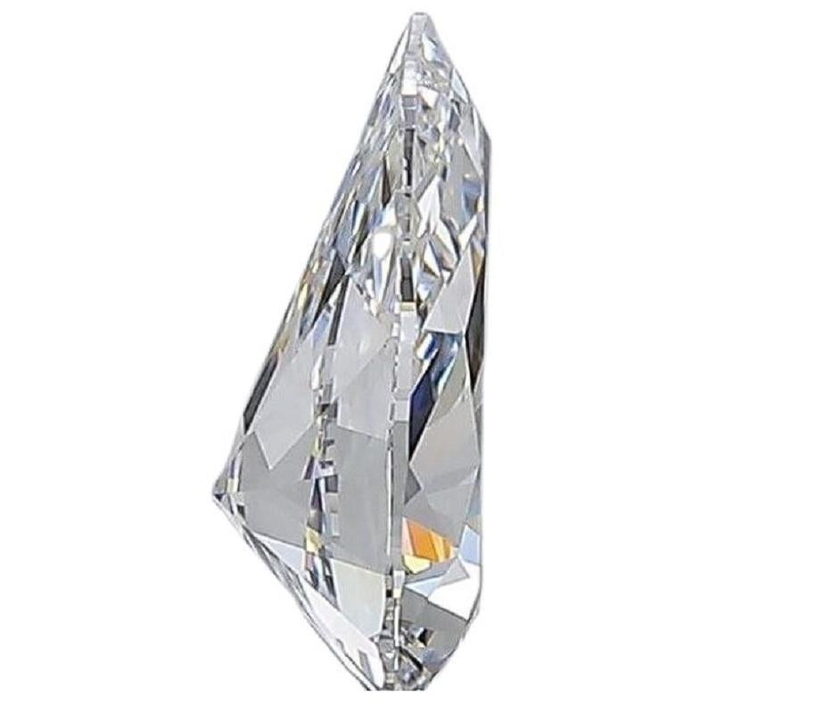 Women's or Men's Dazzling 1pc Natural Diamond w/ 1.23 Ct Pear Brilliant D IF GIA Certificate For Sale