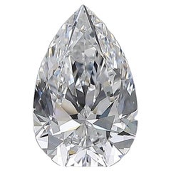 Dazzling 1pc Natural Diamond w/ 1.23 Ct Pear Brilliant D IF GIA Certificate