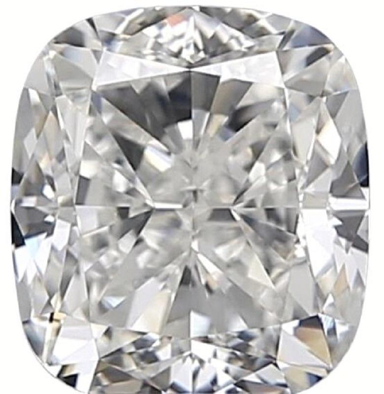Taille ronde Brilliante 1pc Natural Diamond w/ 1.7 ct Cushion Modified Brilliant D IF GIA Cert en vente