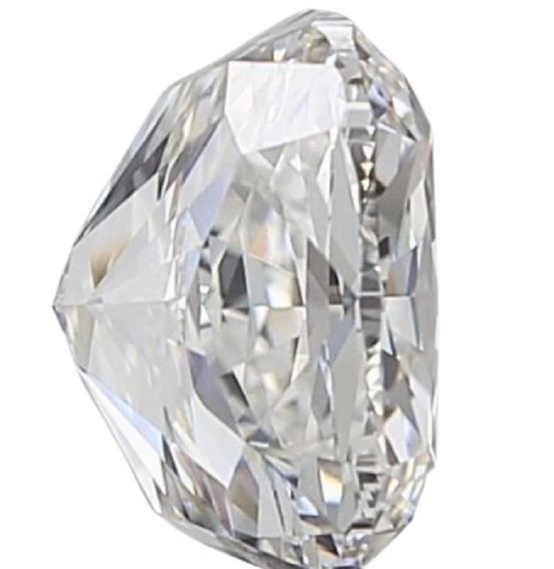 Round Cut Dazzling 1pc Natural Diamond w/ 1.7ct Cushion Modified Brilliant D IF GIA Cert For Sale