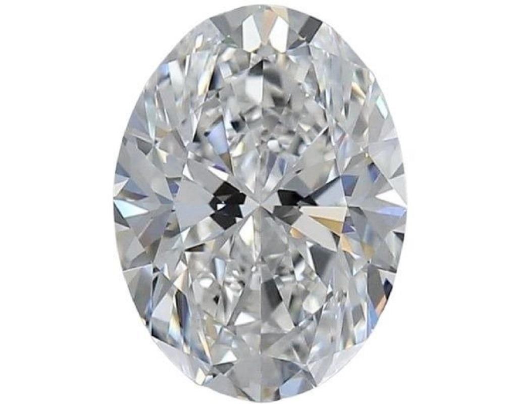Taille ovale Brilliante 1 pièce Diamant naturel avec 1,9 ct Oval Brillant E VVS1 Certificat GIA en vente