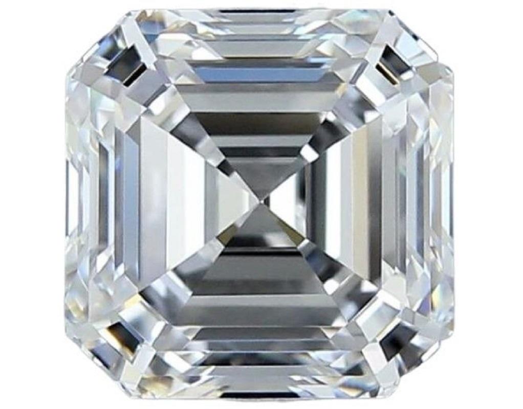 Taille émeraude Dazzling 1pc Natural Diamond w/ 2.02 ct Square Emerald Brilliant D VVS1 GIA Cert en vente