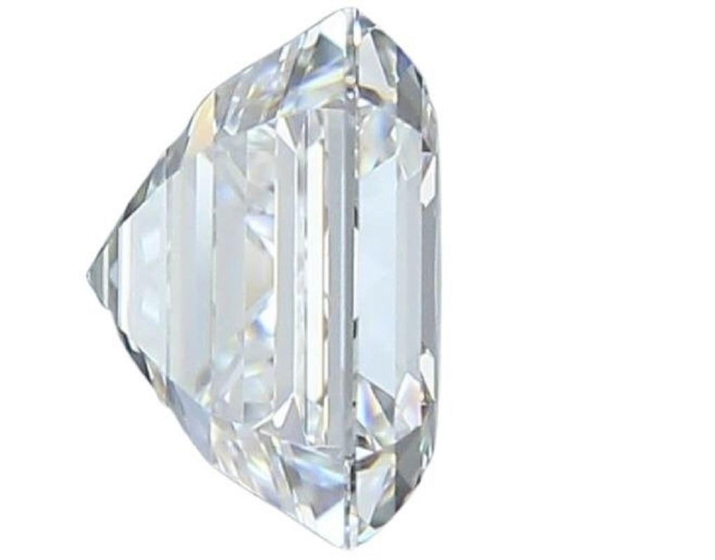 Dazzling 1pc Natural Diamond w/ 2.02 ct Square Emerald Brilliant D VVS1 GIA Cert In New Condition For Sale In רמת גן, IL