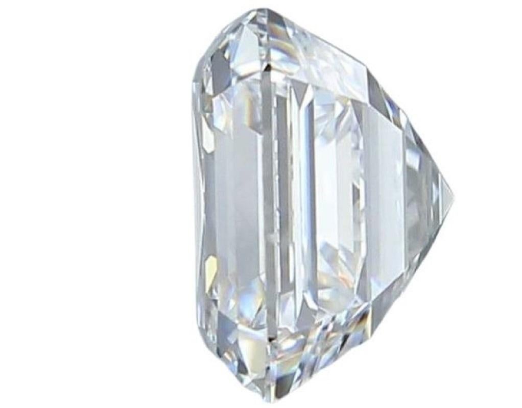 Women's or Men's Dazzling 1pc Natural Diamond w/ 2.02 ct Square Emerald Brilliant D VVS1 GIA Cert For Sale