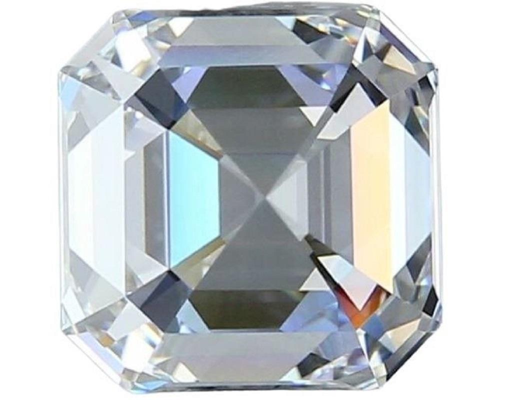 Dazzling 1pc Natural Diamond w/ 2.02 ct Square Emerald Brilliant D VVS1 GIA Cert For Sale 1