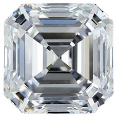 Dazzling 1pc Natural Diamond w/ 2.02 ct Square Emerald Brilliant D VVS1 GIA Cert